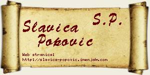 Slavica Popović vizit kartica